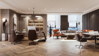 现代总经理室3D模型下载